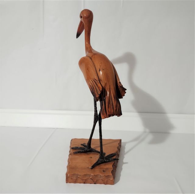 Cicogna in legno stile Aldo Tura ( Cigùena)