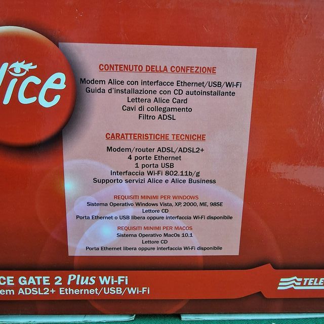 Modem Alice Gate 2 Plus wi-fi
