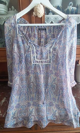 Camisa seda Massimo Dutti 
