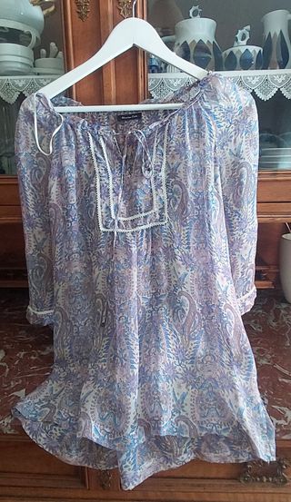 Camisa seda Massimo Dutti 