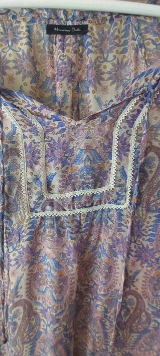 Camisa seda Massimo Dutti 