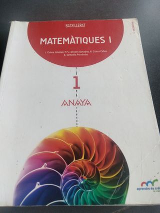Libro matematiques 1 bach anaya