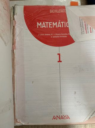 Libro de Matematicas de 1 Bach