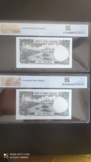 Billete 100 Pesetas guinea PMG 65 EPQ
