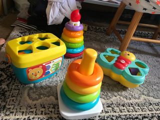 Lote 4 tipos dJugetes bebe 1/3 años