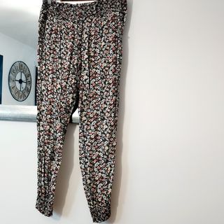 Pantalón Ancho Mujer Boho Flores T.M