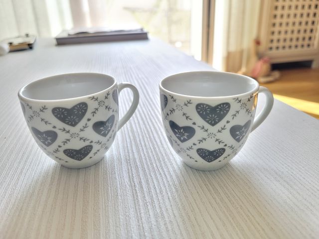 6 tazzine da caffè in ceramica senza piattino