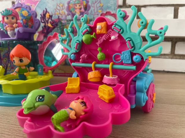 Los 3 JUEGOS)Reino de sirenas+barco pirata+carroza