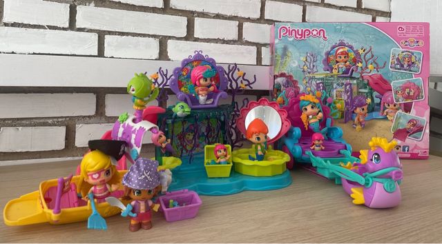 Los 3 JUEGOS)Reino de sirenas+barco pirata+carroza