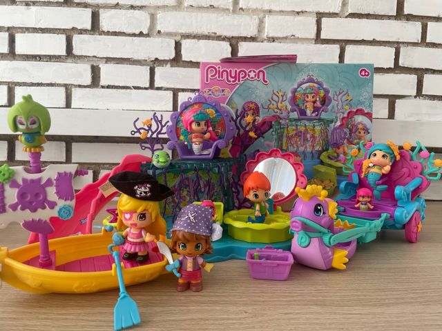 Los 3 JUEGOS)Reino de sirenas+barco pirata+carroza