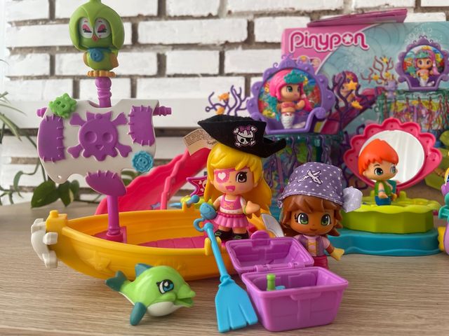 Los 3 JUEGOS)Reino de sirenas+barco pirata+carroza