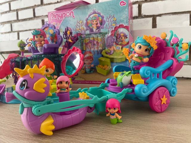 Los 3 JUEGOS)Reino de sirenas+barco pirata+carroza