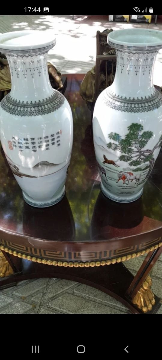 Pareja de jarrones chinos