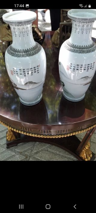 Pareja de jarrones chinos