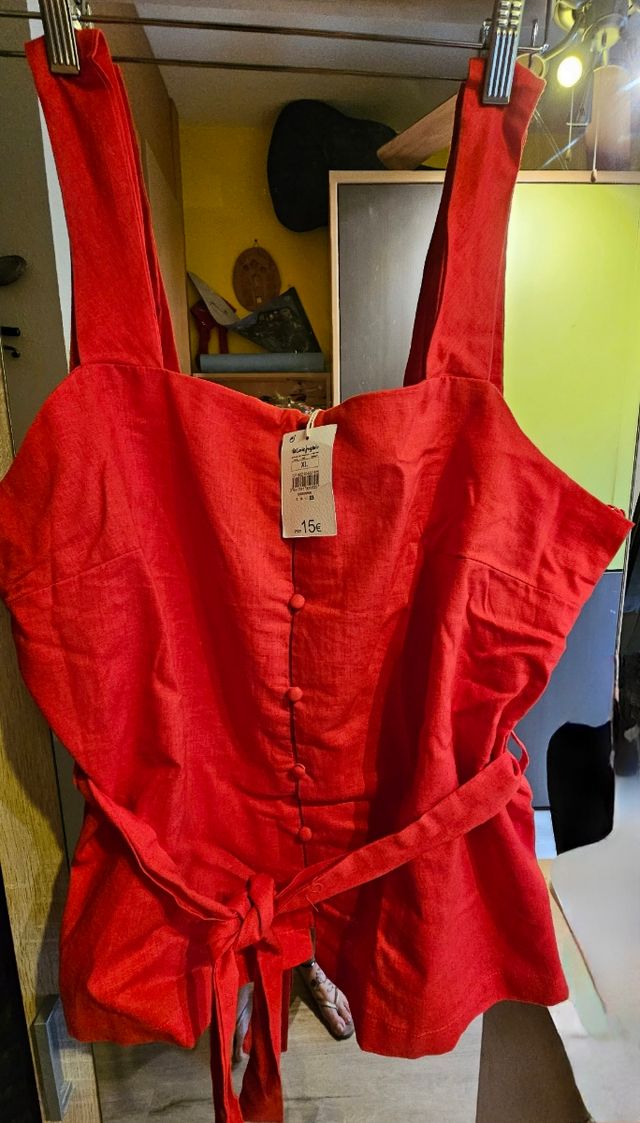 Blusa tirantes roja
