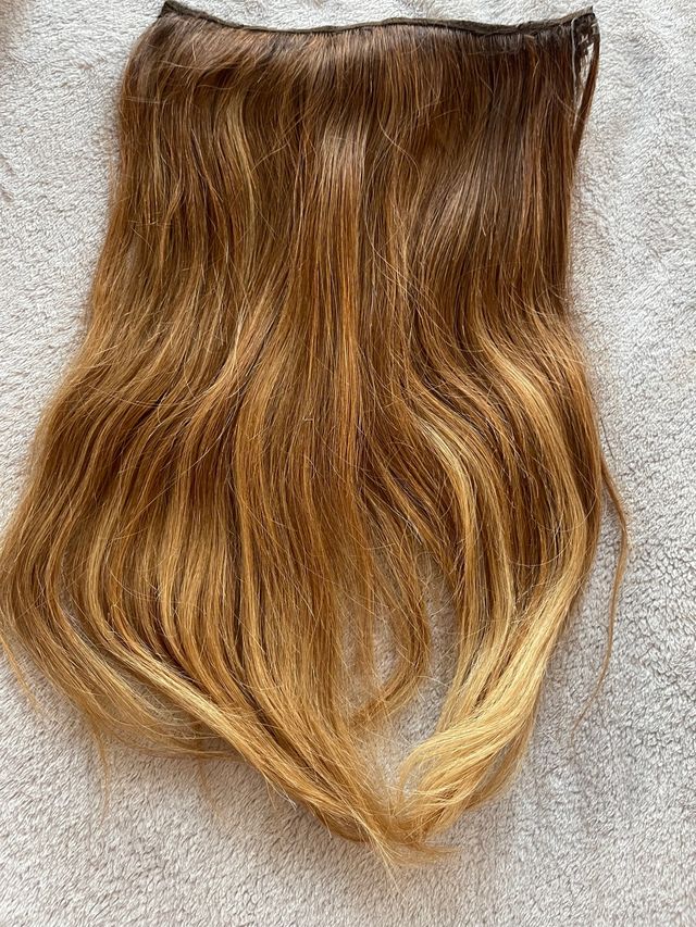 Extension de pelo caramelo dorado