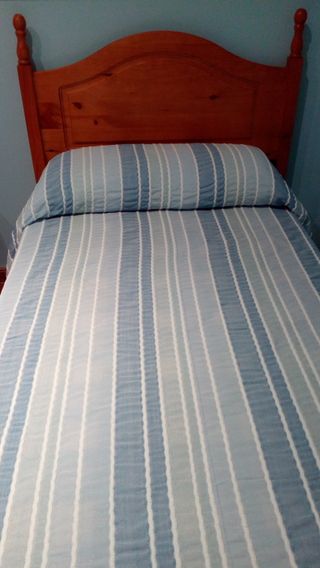 Colcha rayas azul