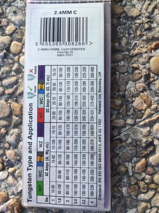 Vendo tungsteno para soldadura TIG NUEVOS