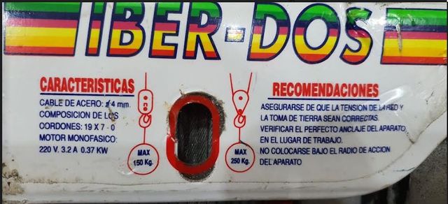 ELEVADOR IBER DOS C/POLEA 20MT