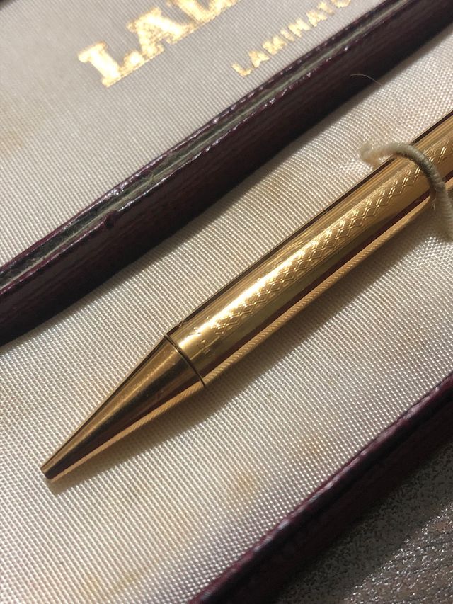 Lalex matita porta mina laminato in oro 750