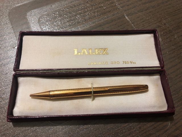 Lalex matita porta mina laminato in oro 750