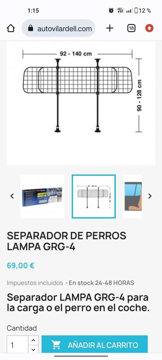 separador maletero para animales  o mercancia