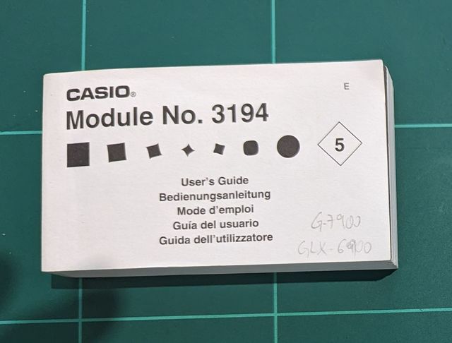 Manuales de Relojes Casio G-shock