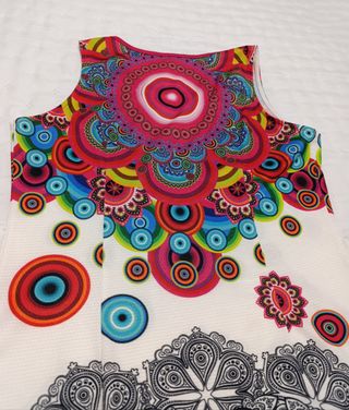 Vestido túnica estampado étnico.