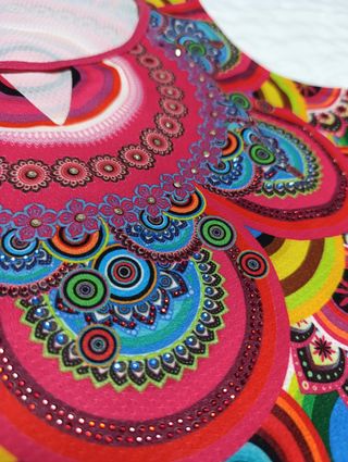 Vestido túnica estampado étnico.