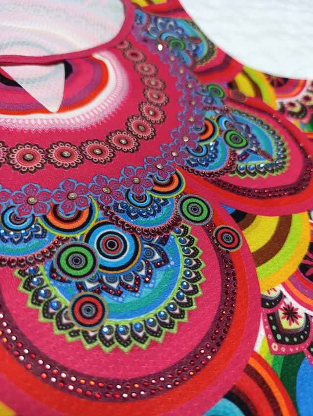 Vestido túnica estampado étnico.