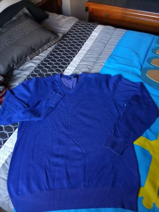 Jersey azul T.XL caballero