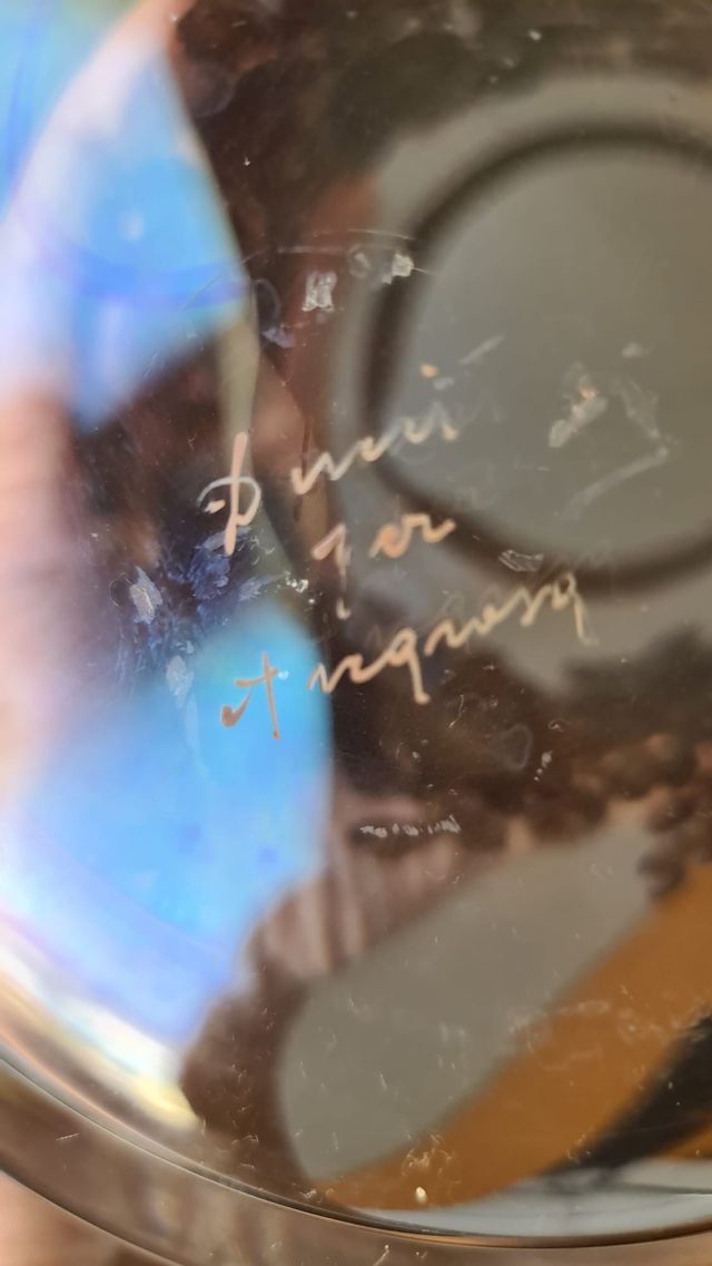 Brocca vintage cristallo oro