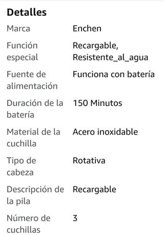 MÁQUINA DE AFEITAR MARCA ENCHEN