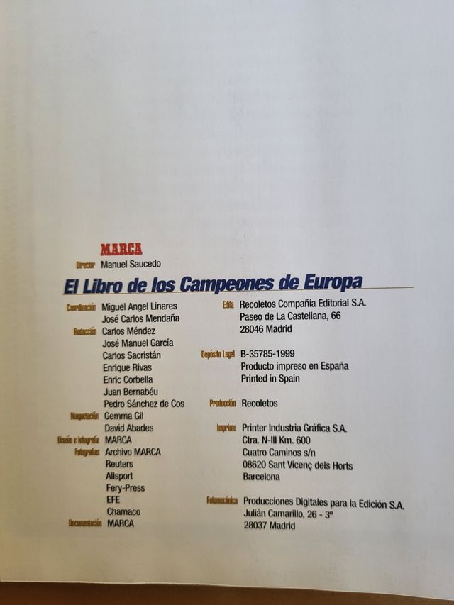 El libro de los Campeones de Europa