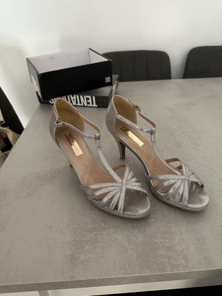 Sandalias fiesta plateadas