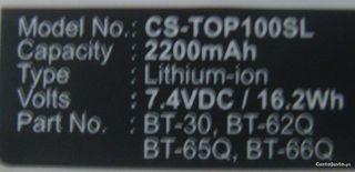 Topcon BT-30 BT-62Q BT-65Q BT-66Q batería compatib