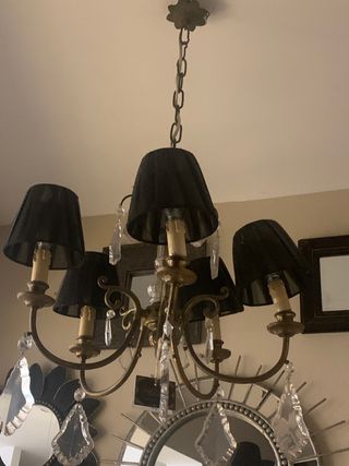 Lampara techo cristales vintage