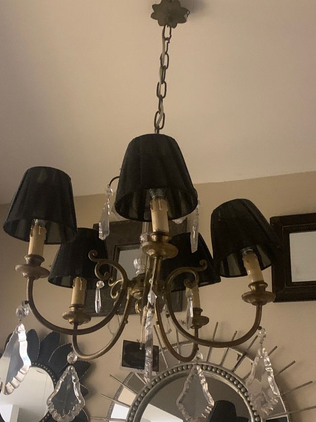 Lampara techo cristales vintage