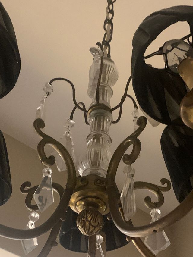 Lampara techo cristales vintage