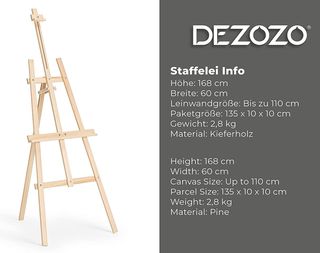 NUEVO Caballete madera para pintura 3 patas 168cm