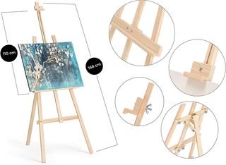 NUEVO Caballete madera para pintura 3 patas 168cm