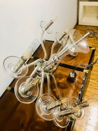 SUPER OFERTA !!! LAMPARA  DE CRISTAL CHECOSLOVACO