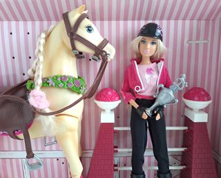 Barbie Amazona y su caballo saltador Tawny