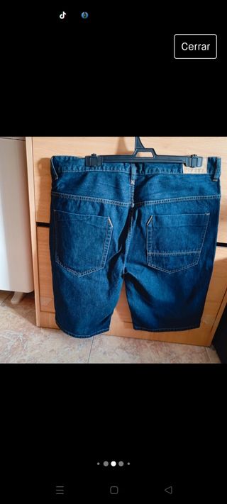 Pantalon corto bermuda vaquera hombre #Bershka 46
