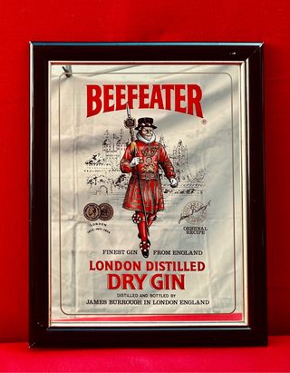 CUADRO ESPEJO BEEFEATER / ORIGINAL / AÑOS 80