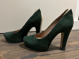 Zapatos Pin Up Ante Verde/Beig
