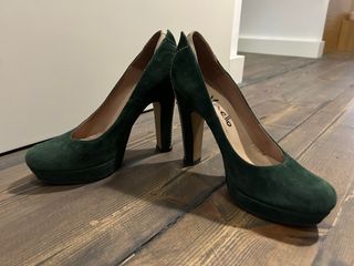 Zapatos Pin Up Ante Verde/Beig
