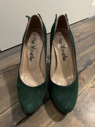 Zapatos Pin Up Ante Verde/Beig