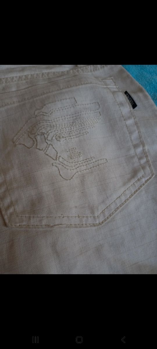 Pantaloni jeans bianchi versace sport uomo tg 36