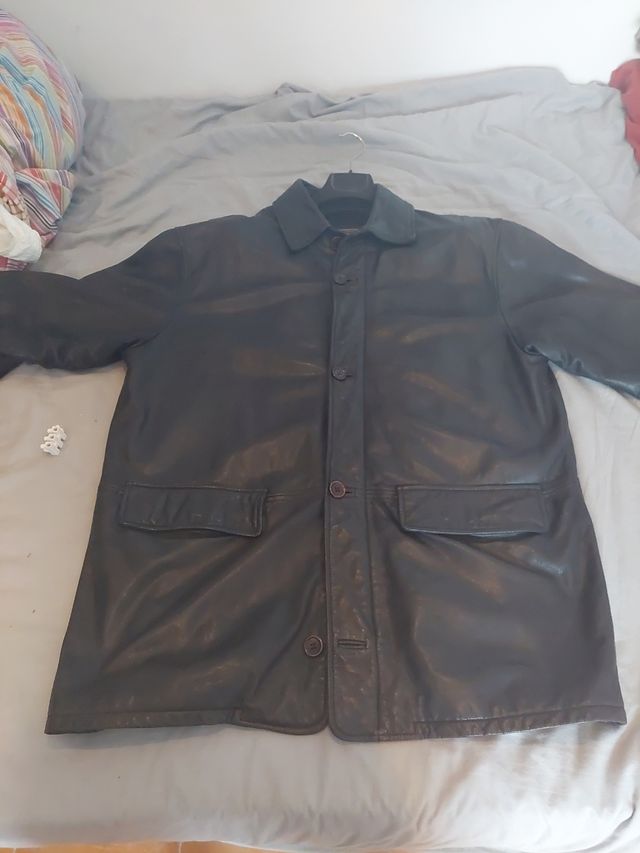 Giacca in pelle marrone 